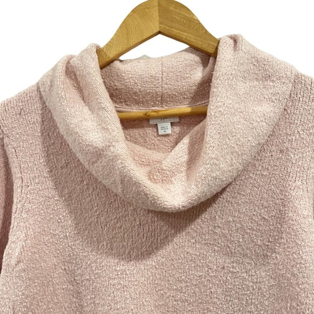 J Jill wool blend cowl neck pink sweater size M - Picture 3 of 5